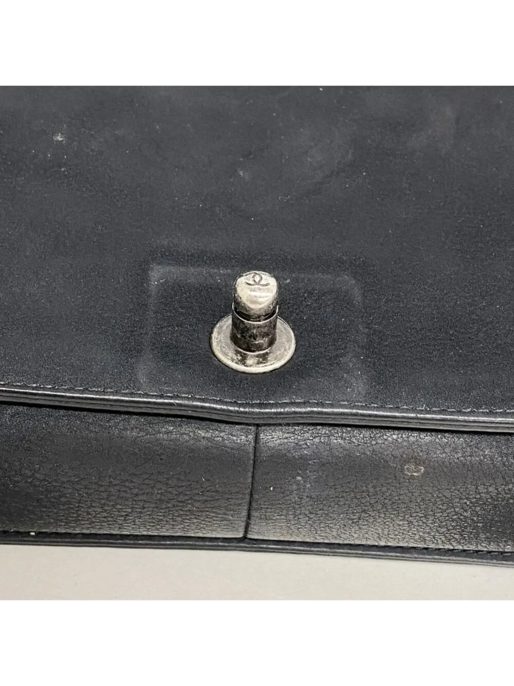 Chanel Shoulder Bag Boy Leather Black Silver